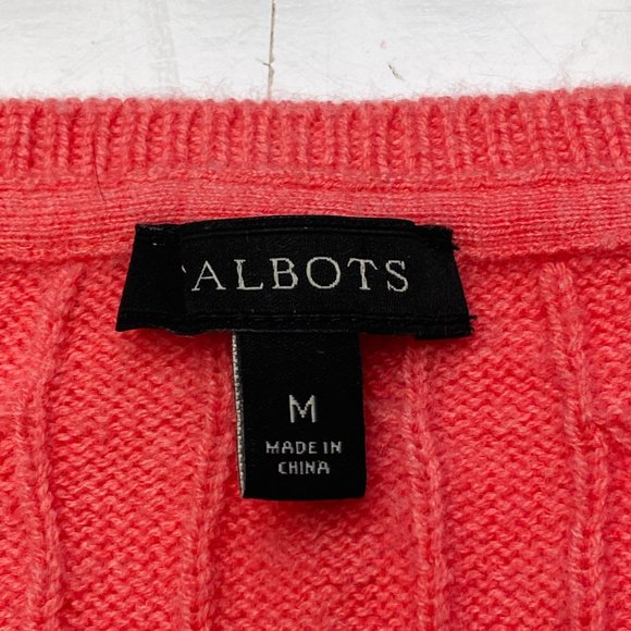 Talbots Lambswool Blend Cable Knit Crew Sweater (size M) - Picture 6 of 8